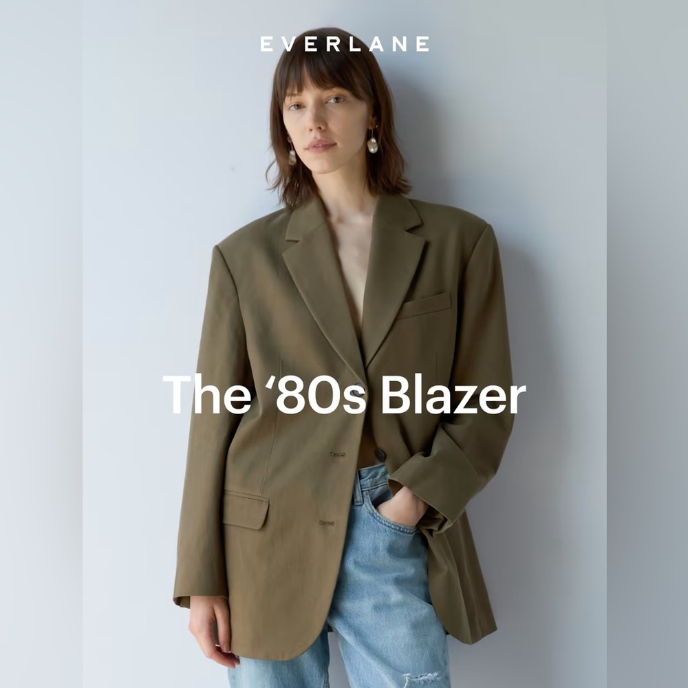 Everlane The 80s Blazer in Beech size 2 *discontinued color*